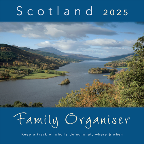 2025 Calendar Scotland Family Organiser (Mar)