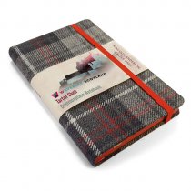 Tartan Cloth Notebook Pocket: Castle Grey
