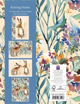 Notecard Wallet Kissing Hares (Feb)