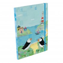 A4 Notebook Sea Breeze Puffins
